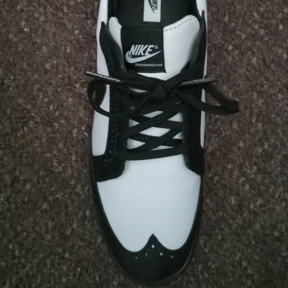 Nike Kwondo1/Peace Minus One. G-dragon. Wing Tip Sneaker Shoes. Black And White.